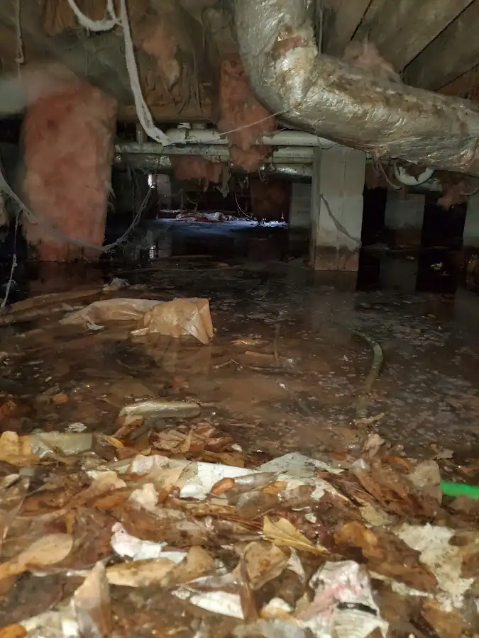 Crawl space flood assessment for Commercial Water Damage Restoration in Pulaski